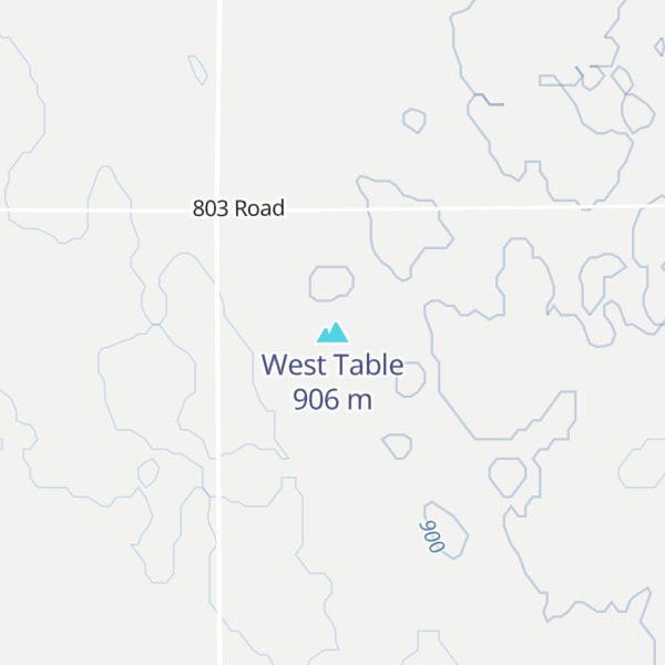 Map of West Table