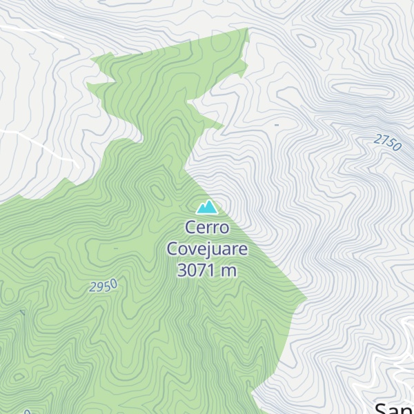 Map of Cerro Covejuare