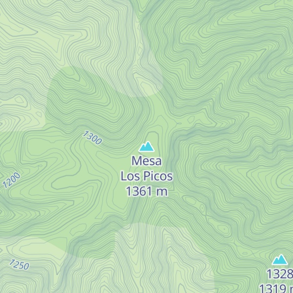 Map of Mesa Los Picos