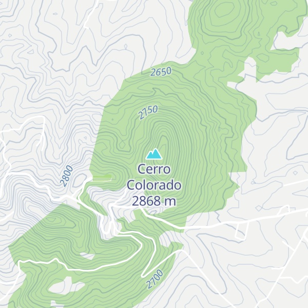 Map of Cerro Colorado