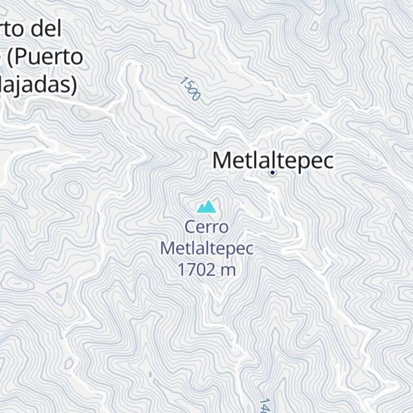 Map of Cerro Metlaltepec