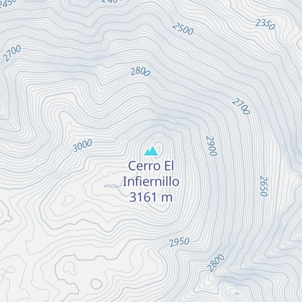 Map of Cerro El Infiernillo
