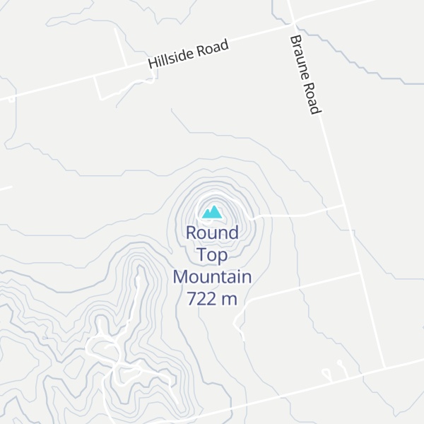 Map of Round Top Mountain