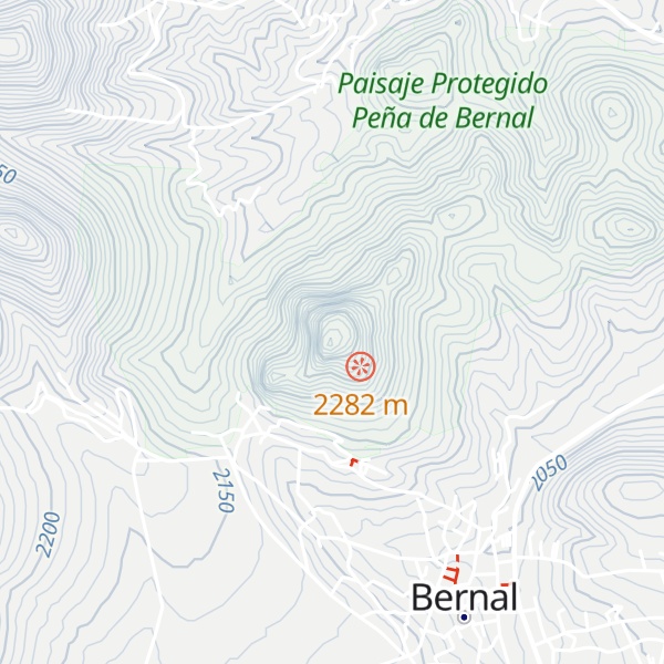 Map of Peña de Bernal