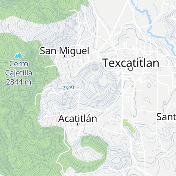 Map of Volcán El Molcajete