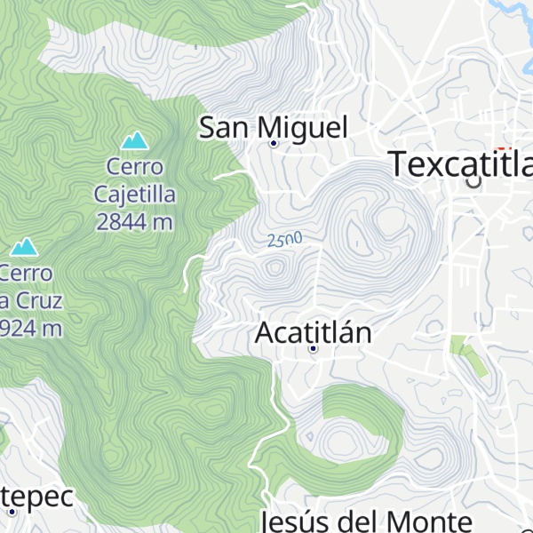 Map of Cerro Tejolote