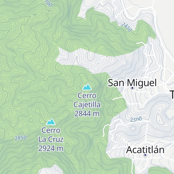 Map of Cerro Cajetilla