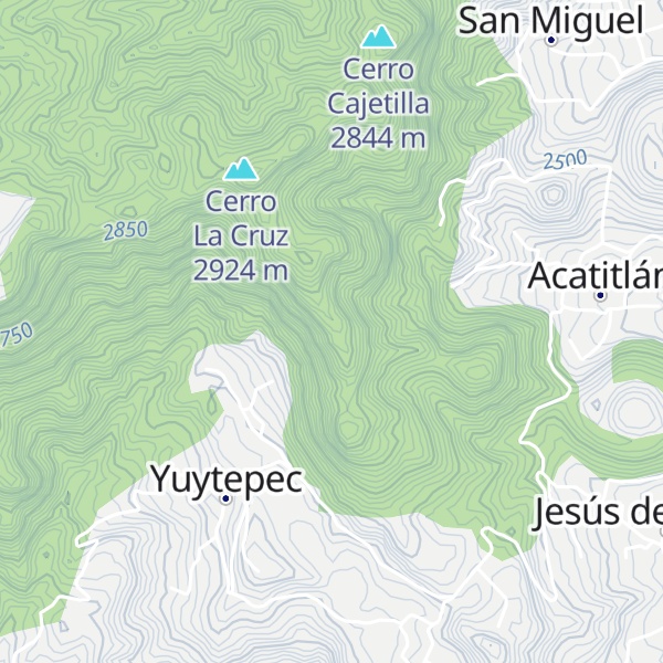 Map of Cerro Zamatepec
