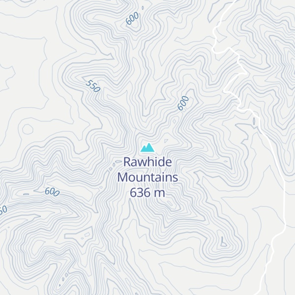 Map of Rawhide Mountains