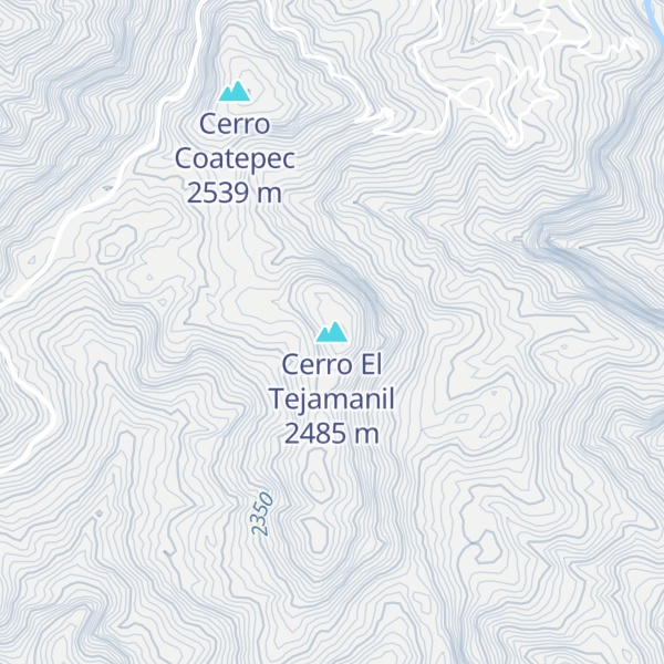 Map of Cerro El Tejamanil