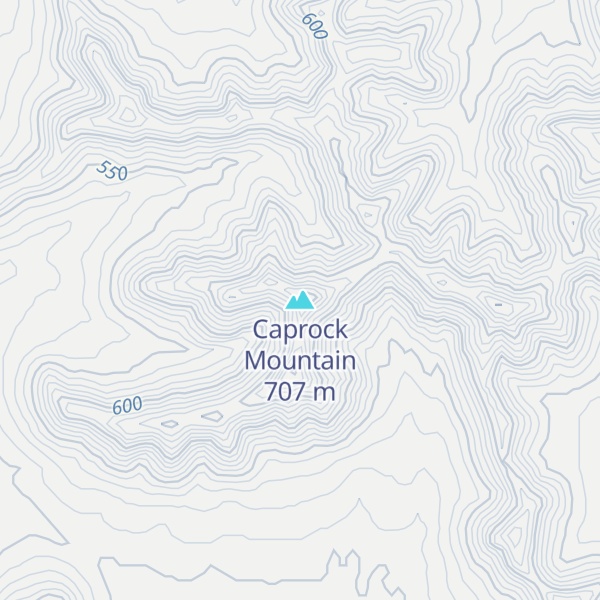 Map of Caprock Mountain