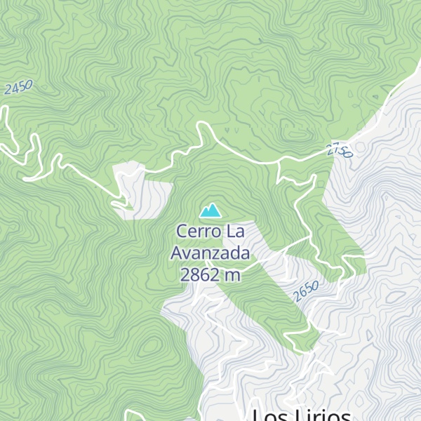 Map of Cerro La Avanzada