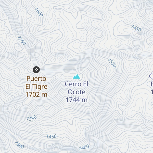 Map of Cerro El Ocote