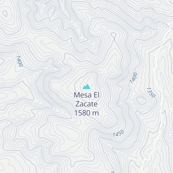 Map of Mesa El Zacate