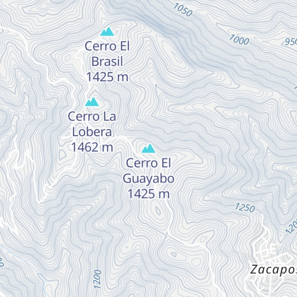 Map of Cerro El Guayabo