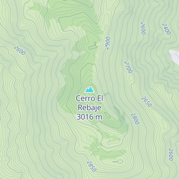 Map of Cerro El Rebaje