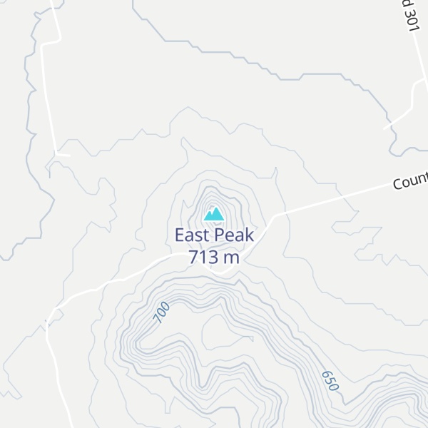 Map of East Peak