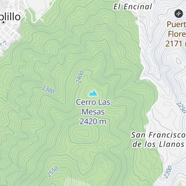 Map of Cerro Las Mesas