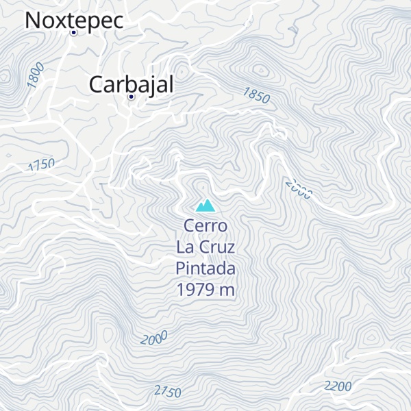 Map of Cerro La Cruz Pintada