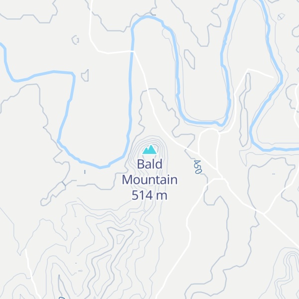 Map of Bald Mountain