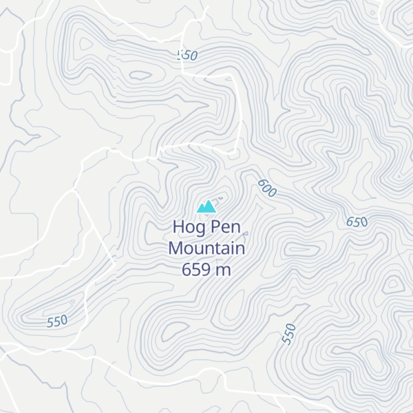 Map of Hog Pen Mountain