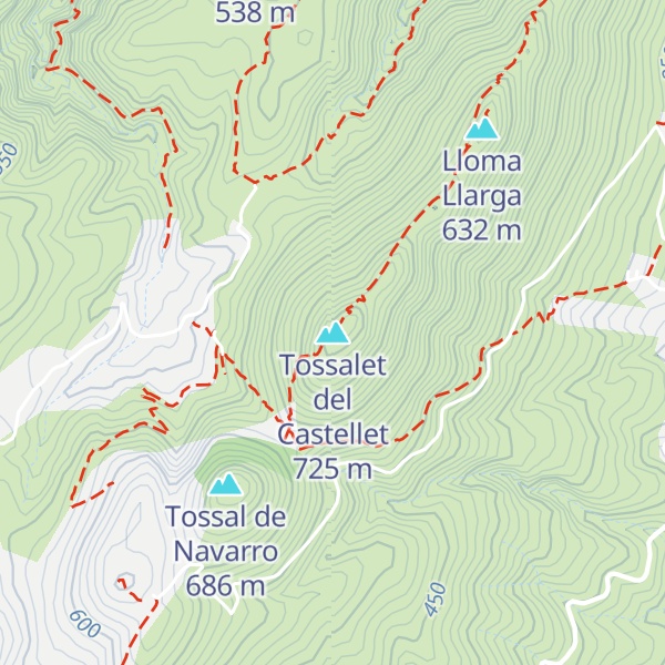 Map of Tossalet del Castellet