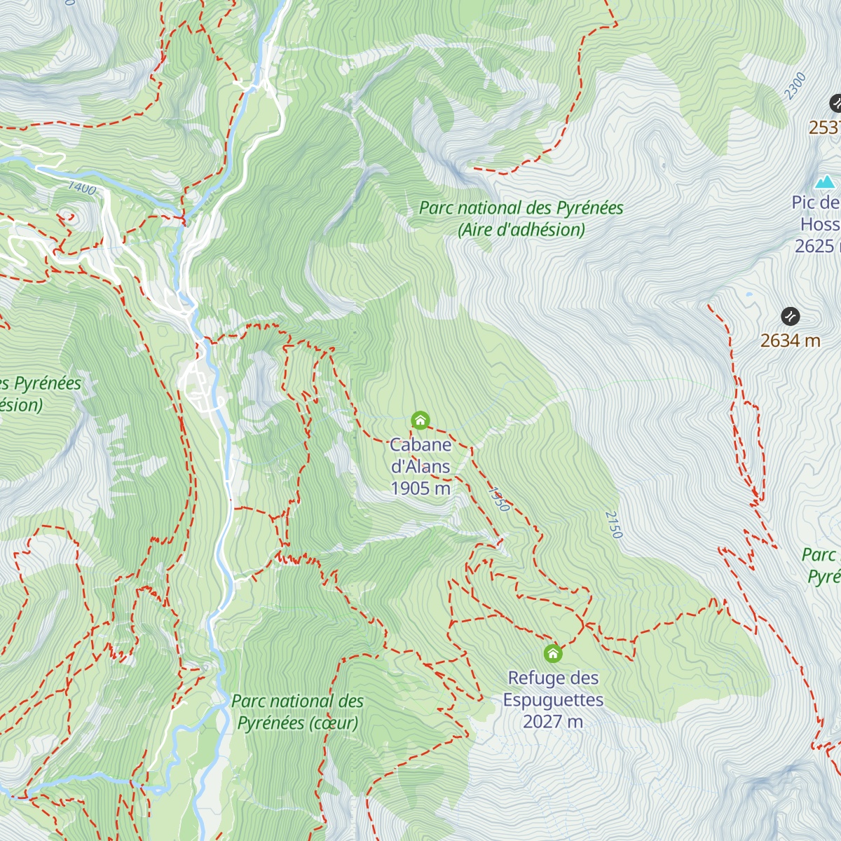 Cabane d'Alans map