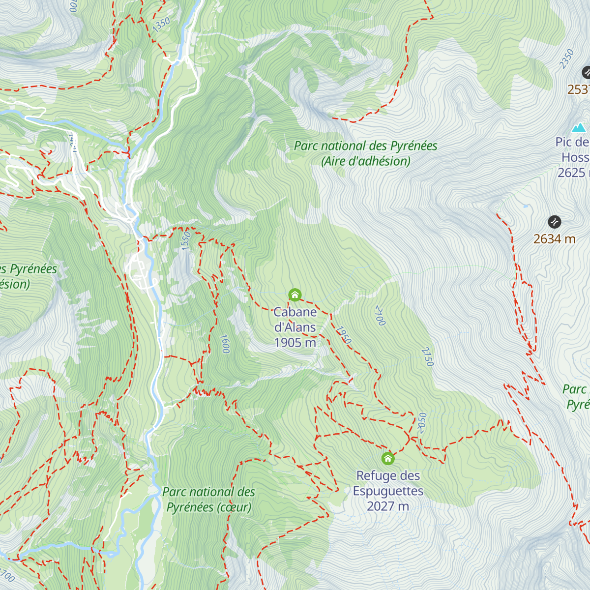 Cabane d'Alans map