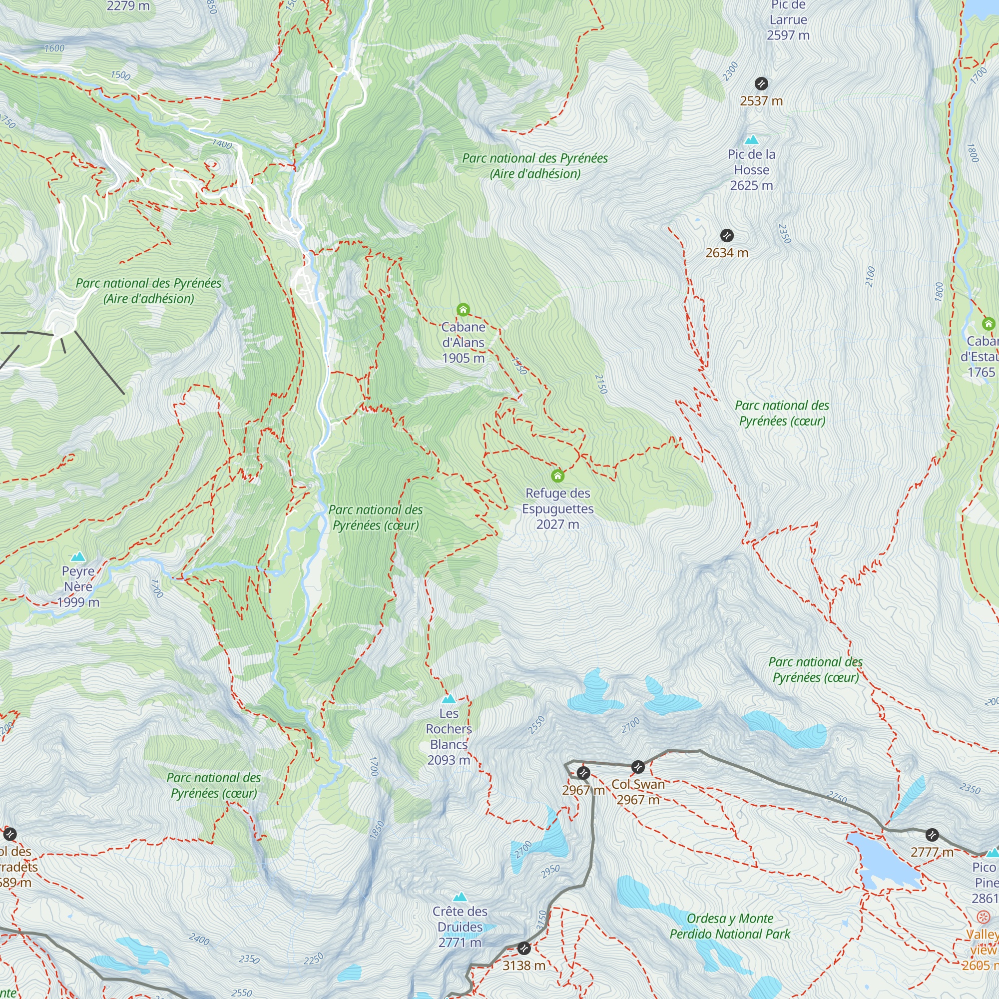 Cabane de Pailla map