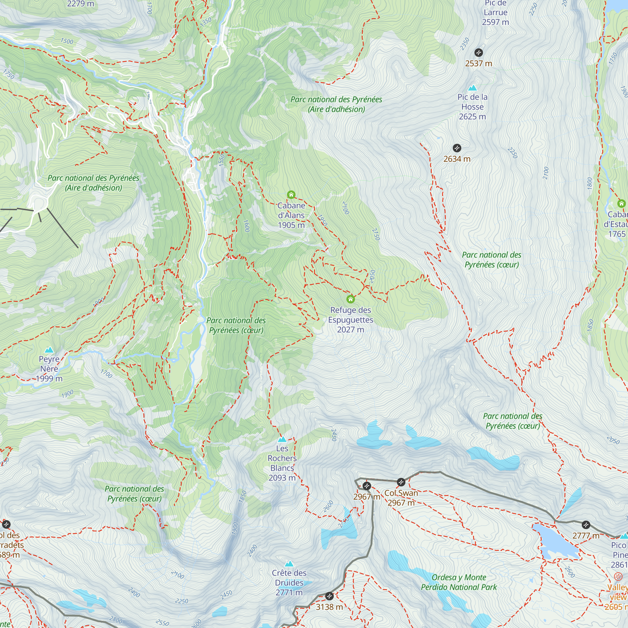 Cabane de Pailla map
