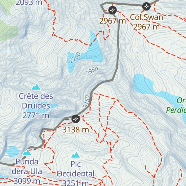 Map of Pico Plan de Marmorés / Marboré