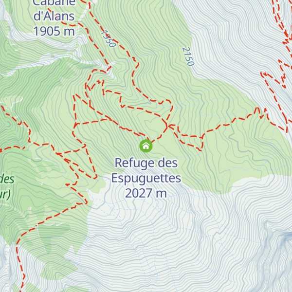 Map of Refuge des Espuguettes