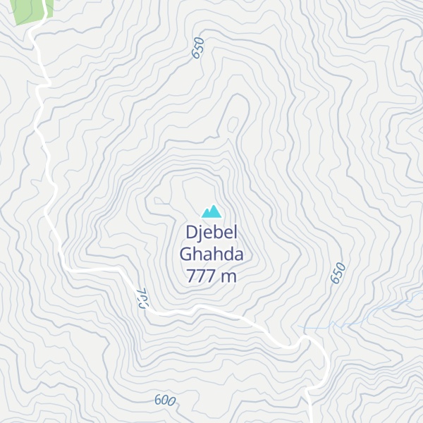 Map of Djebel Ghahda