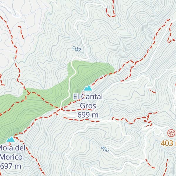 Map of El Cantal Gros