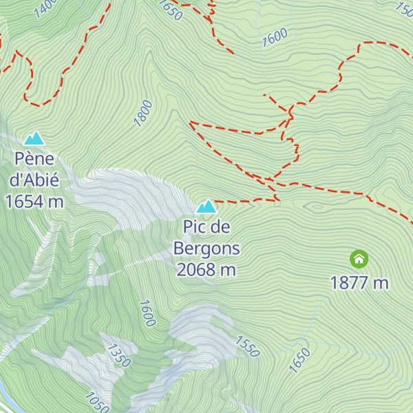 Map of Pic de Bergons