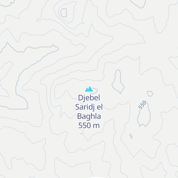 Map of Djebel Saridj el Baghla