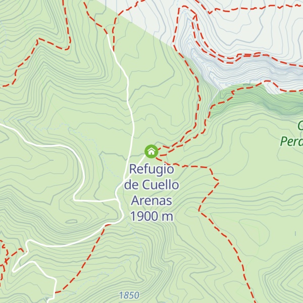 Map of Refugio de Cuello Arenas