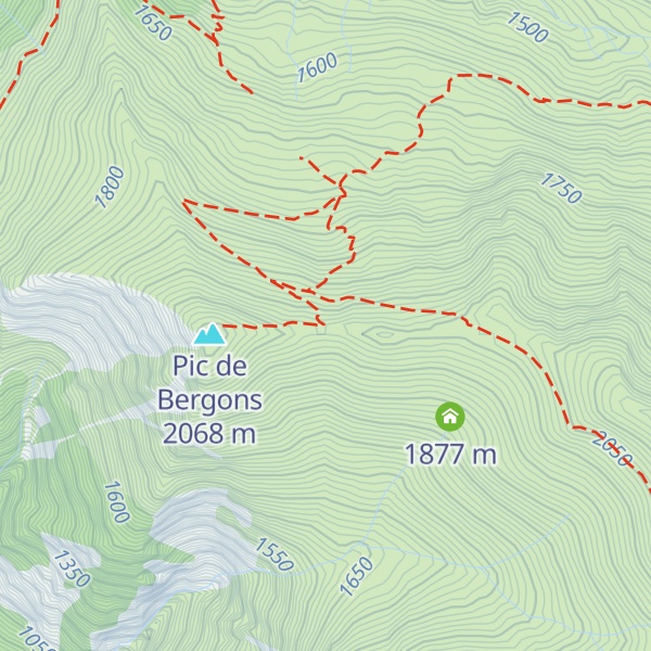 Map of Cabane de Bachebirou