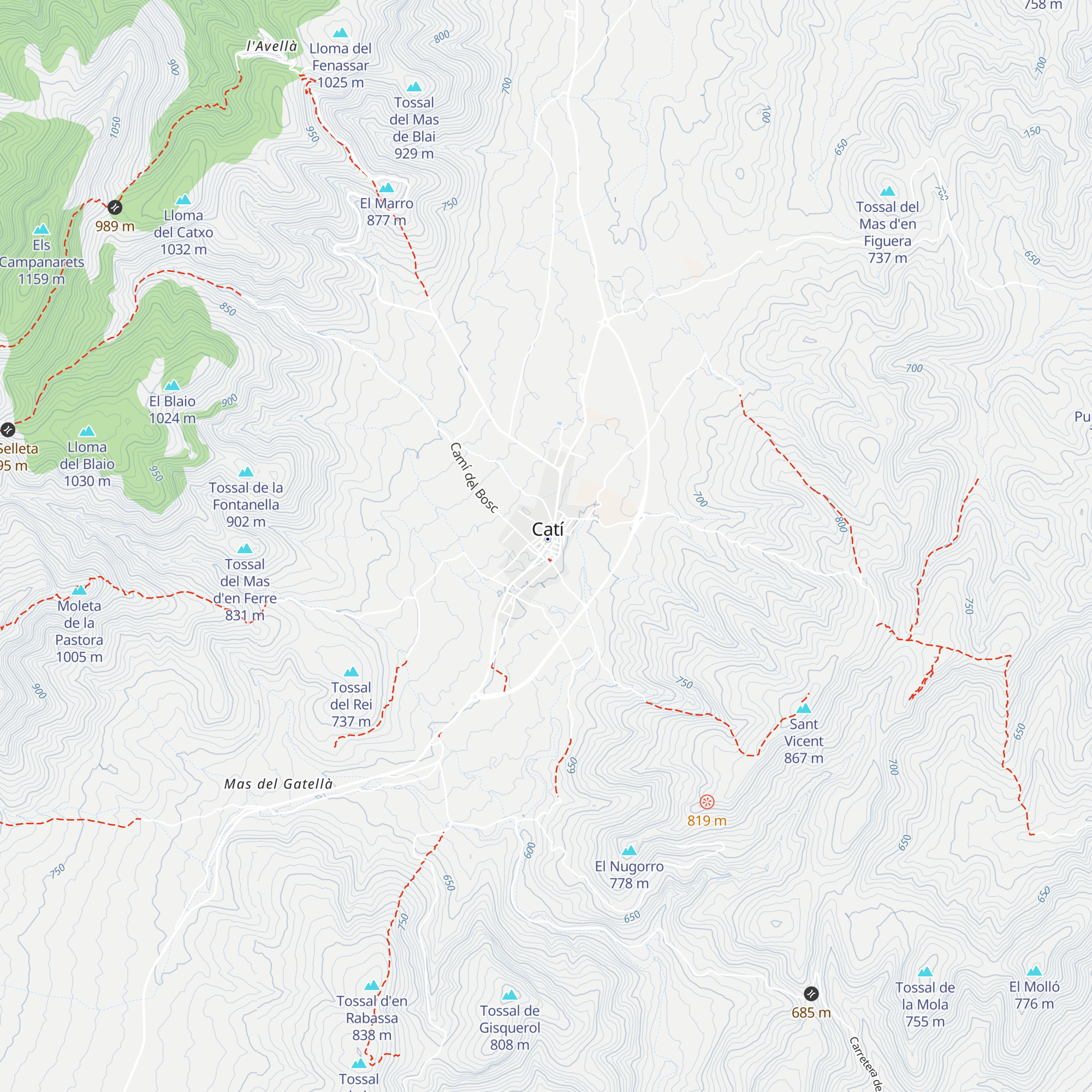 Tourist Info Catí map