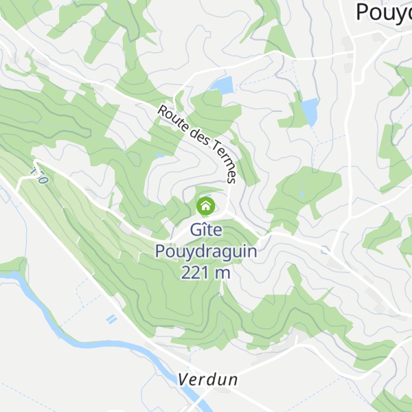 Map of Gîte Pouydraguin