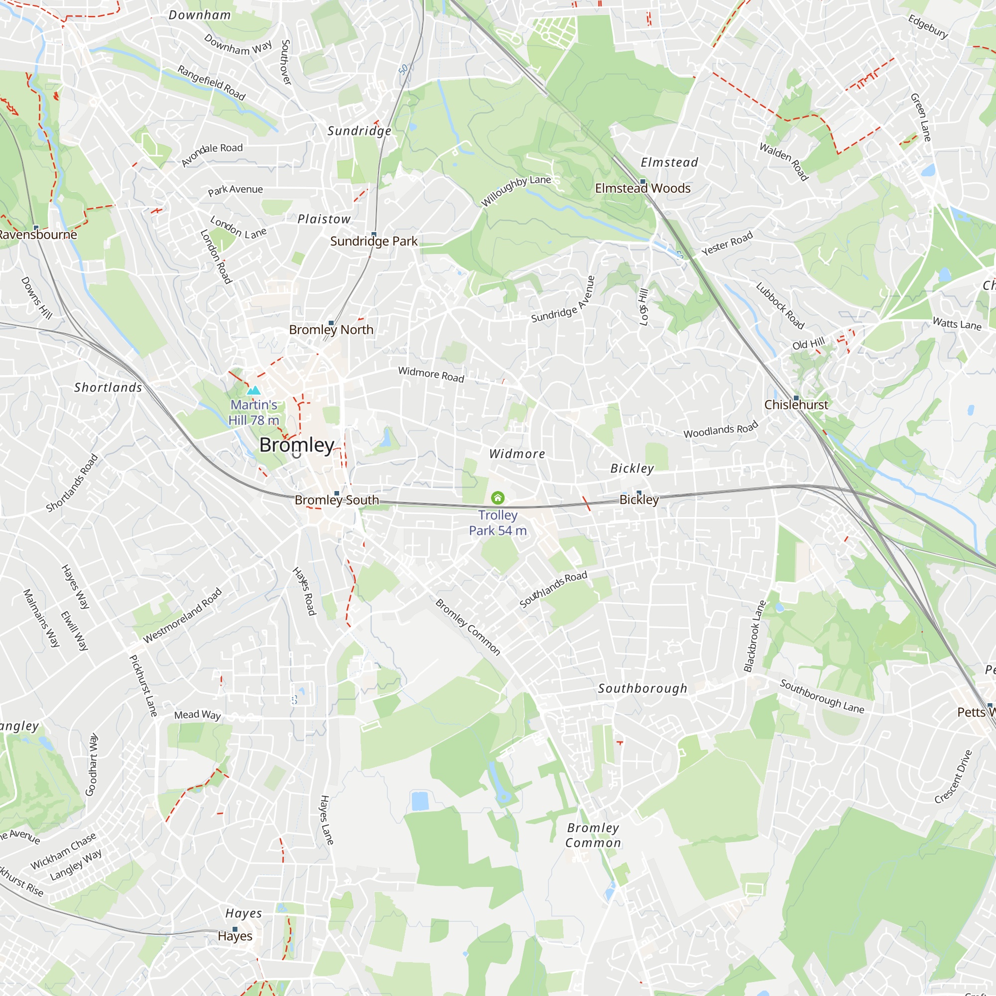 Trolley Park map