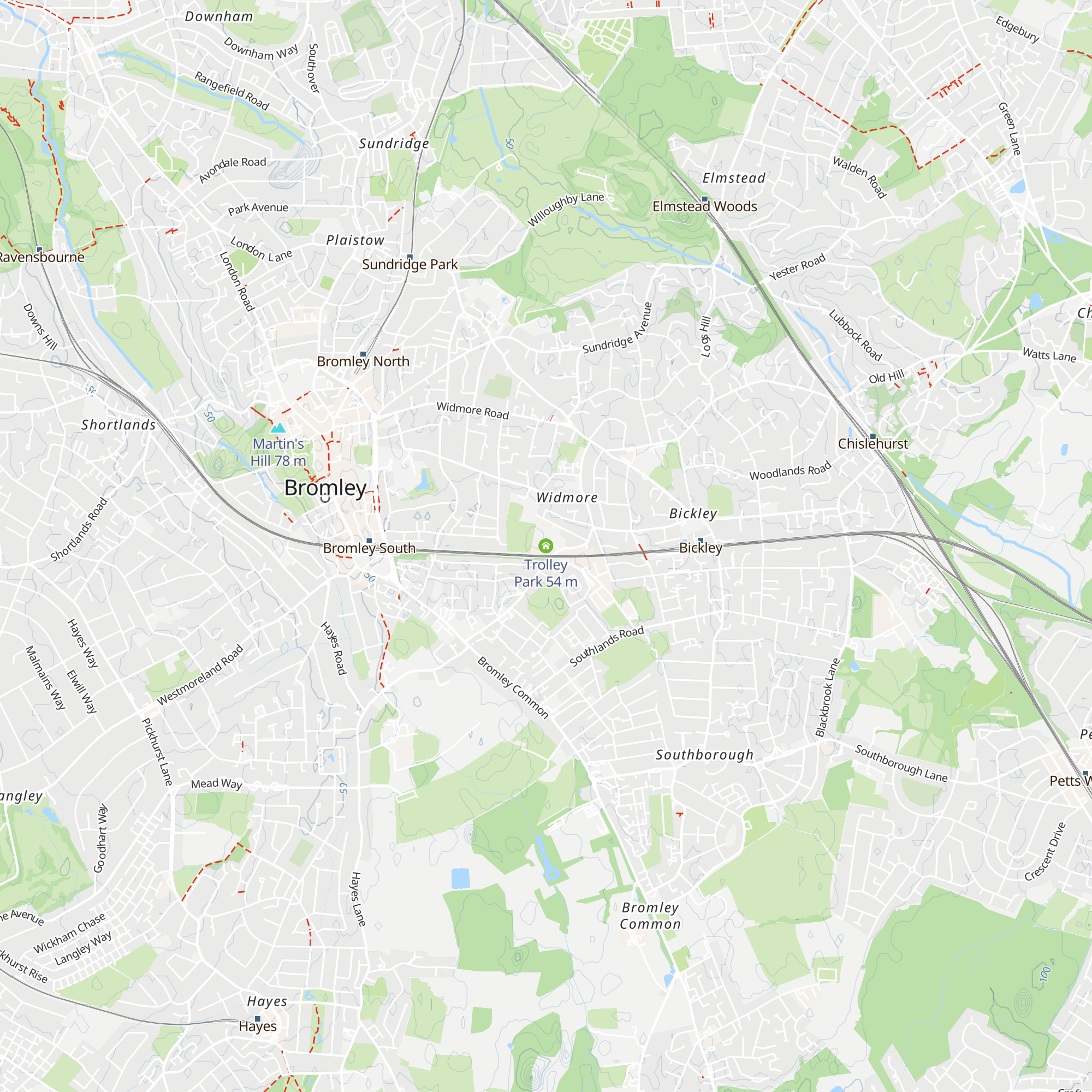 Trolley Park map