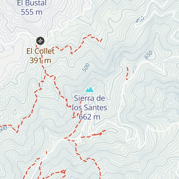 Map of Sierra de los Santes