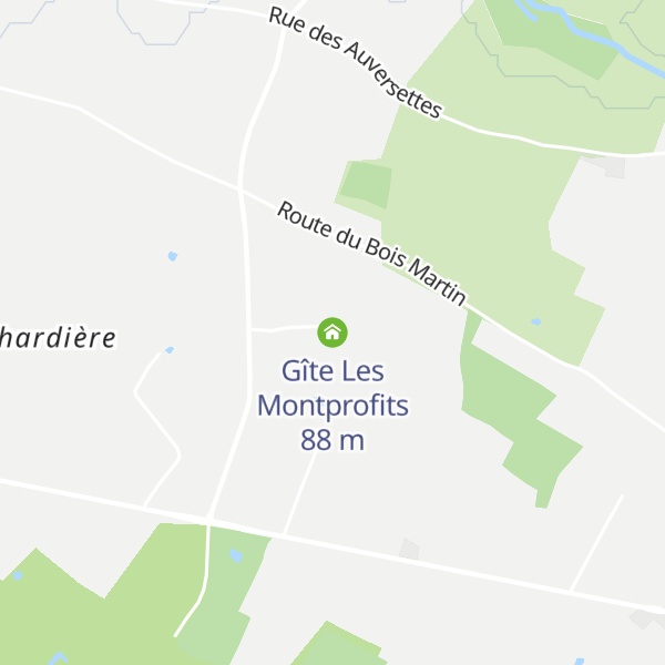 Map of Gîte Les Montprofits