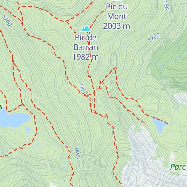Map of Cabane de la Hourquette d'Ouscouaou
