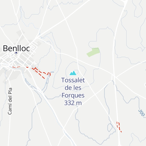 Map of Tossalet de les Forques
