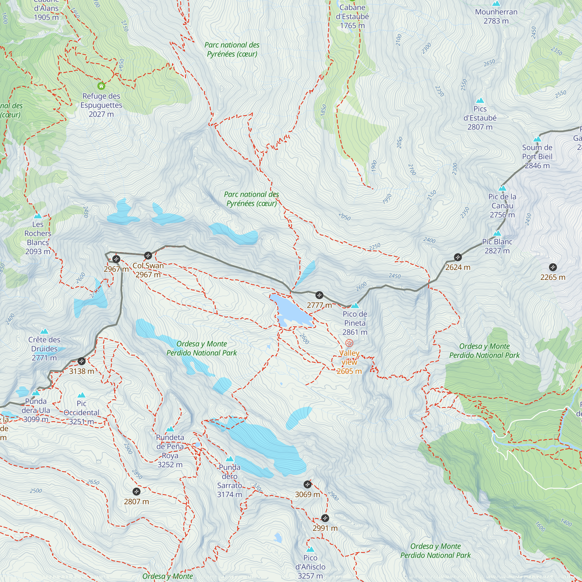 Refugio de Tucarroya map