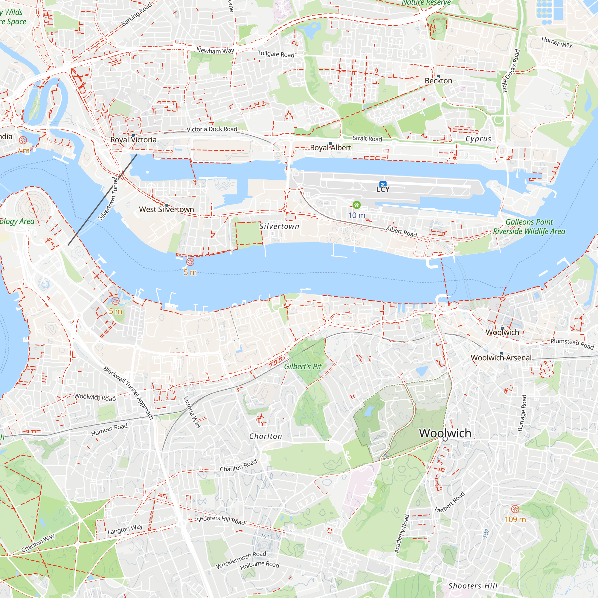 Thames Barrier Visitors Centre map