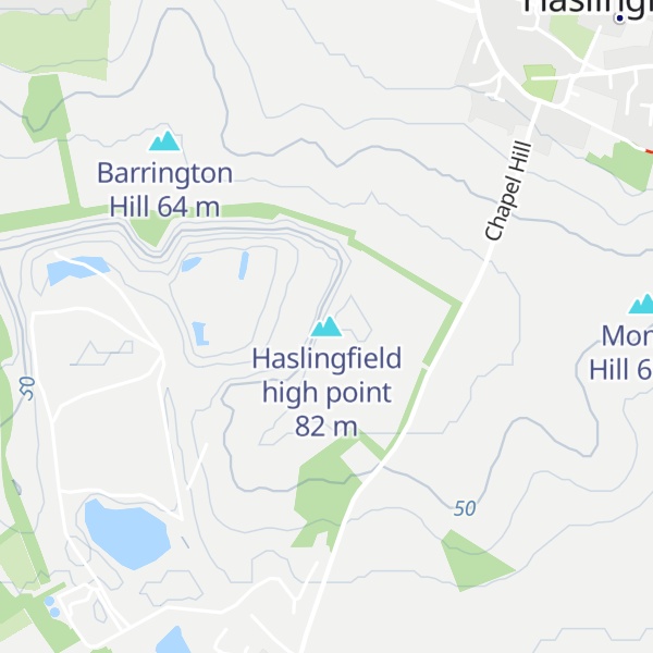 Map of Haslingfield high point