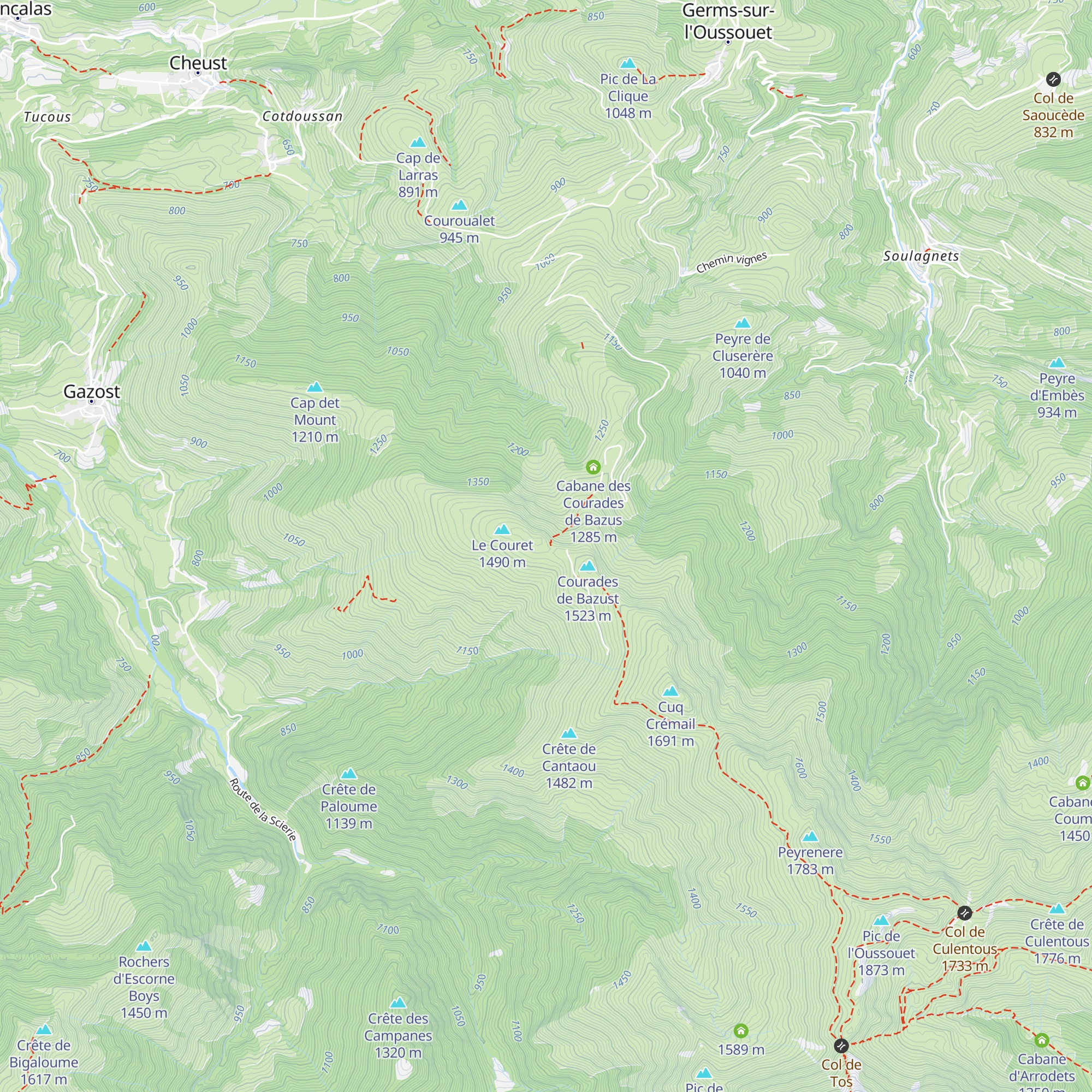 Cabane du Couret map